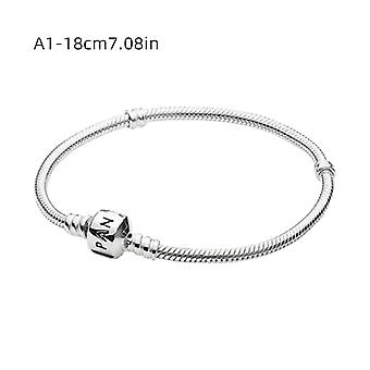 Bracelets Female Retro Heart Clasp Snake Chain Silver Creative