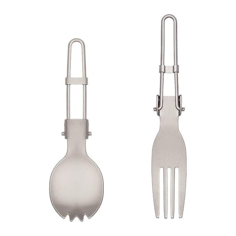 Ultralight Foldable Cutlery Outdoor Camping Folding Titanium Spoon