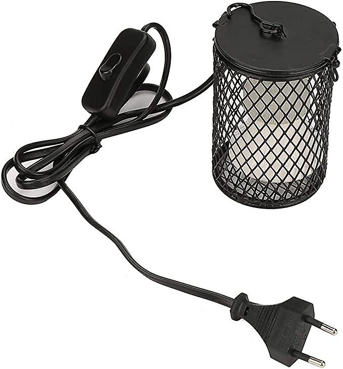 Reptile Heat Lamps, 100W Infrared Ceramic Heat Bulb with Protective Holder Terrarium Heat Lamp for Reptiles and Amphibians.Bulb Not Included (Black)