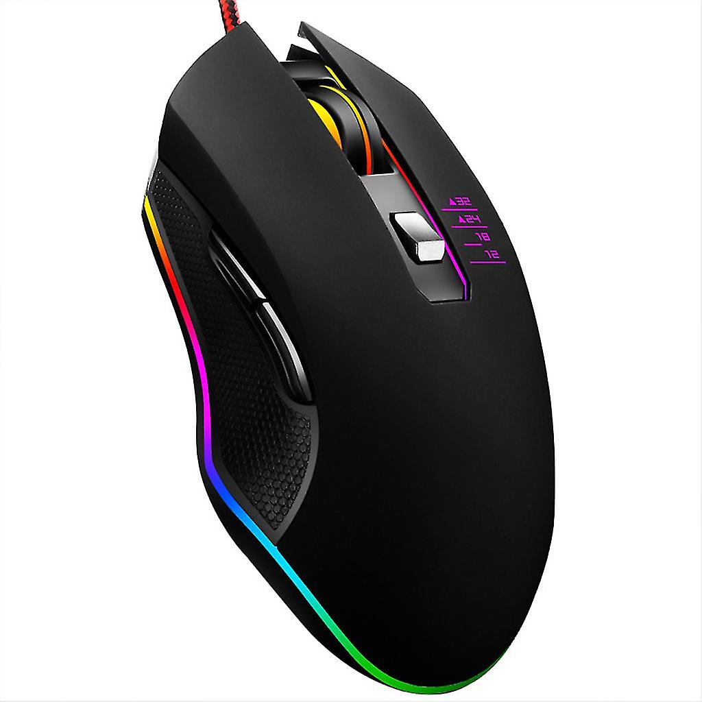 Wired Gaming Mouse, 7 Programmable Buttons, Ergonomic Rgb Gaming Mouse With 16.8