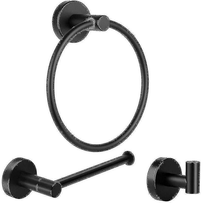 Bath Ware Accessories Set E 3 Piece Set Includes Hand Towel Ring, Toilet