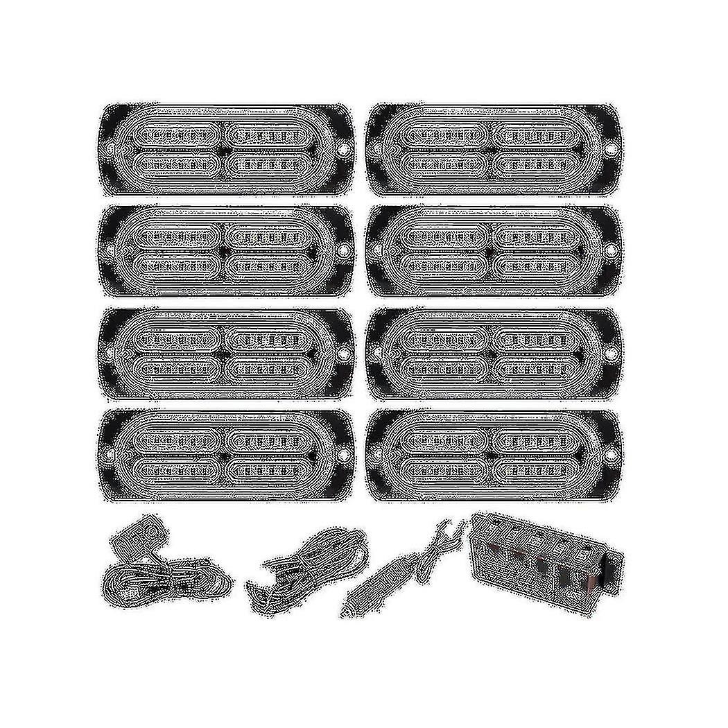 1 Tow 8 In Warning Lights Strobe Side Lights Grille Lights Yellow
