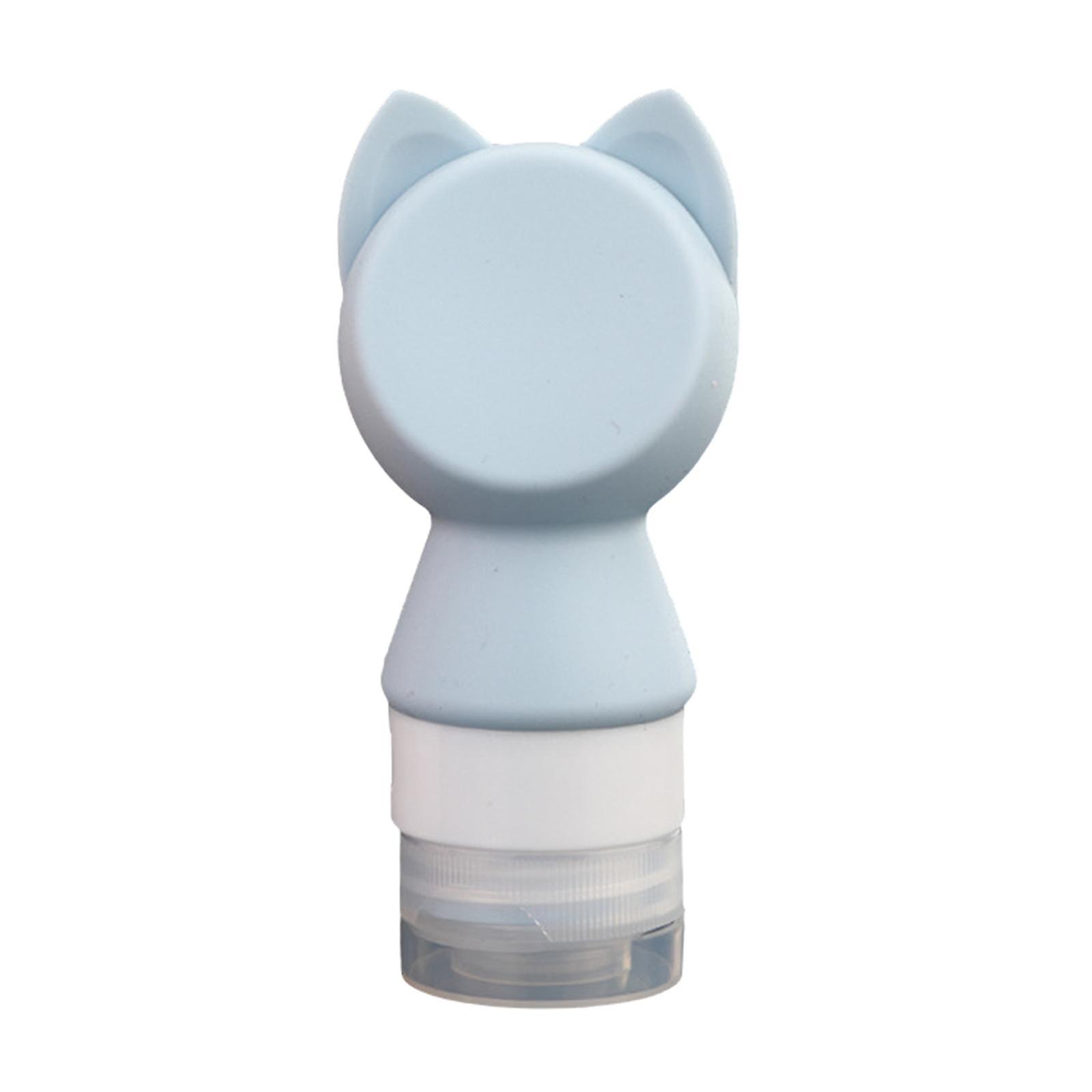 Travel Bottles Silicone Empty Portable Toiletry Bottle for Sunblock Shampoo Blue