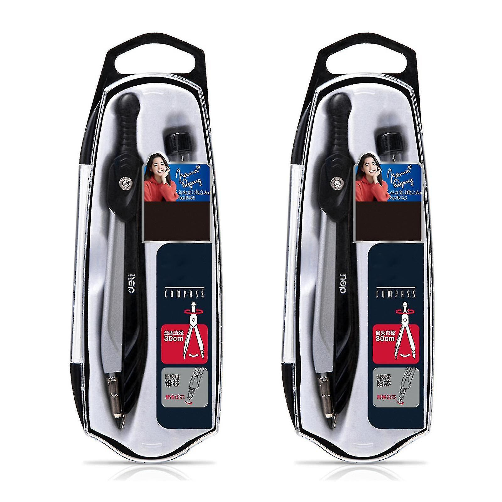 Geometry Compass Set,professional Compass With Extra Lead Refills For Math Geometry(2set Color Mixing)