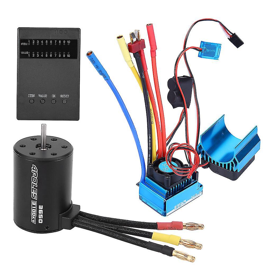3650 موتور 3100kv + فرش Esc + بالوعة حرارة + مجموعة بطاقة البرنامج ل 1/10 Rc Car60a