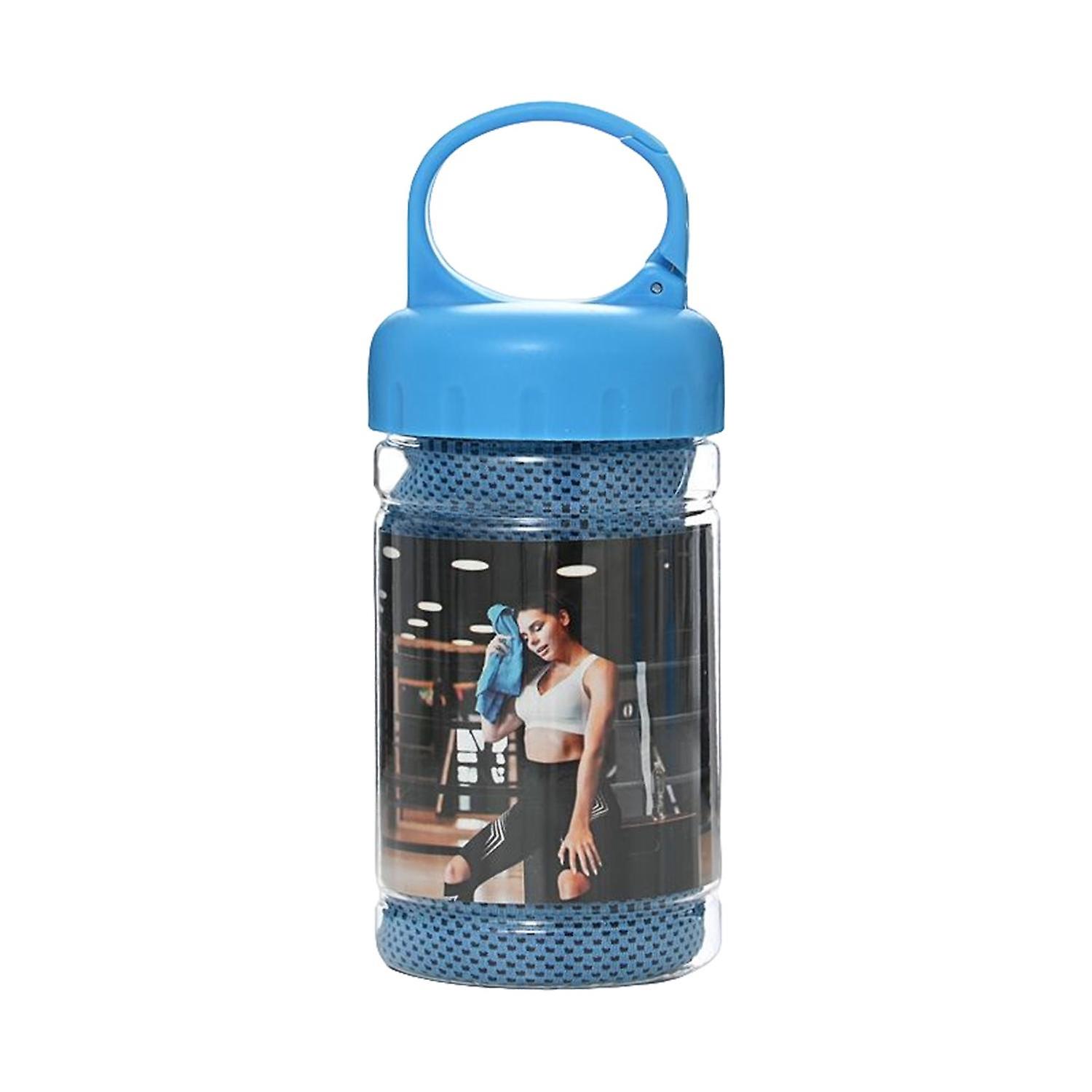 ZHOUBA Fitness Towel Bottled Quick-dry Polyester Keep Cooling Microfiber Breathable Towel for Gift