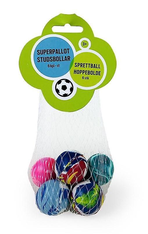 6 sprettballer i netto 30 mm sprettball