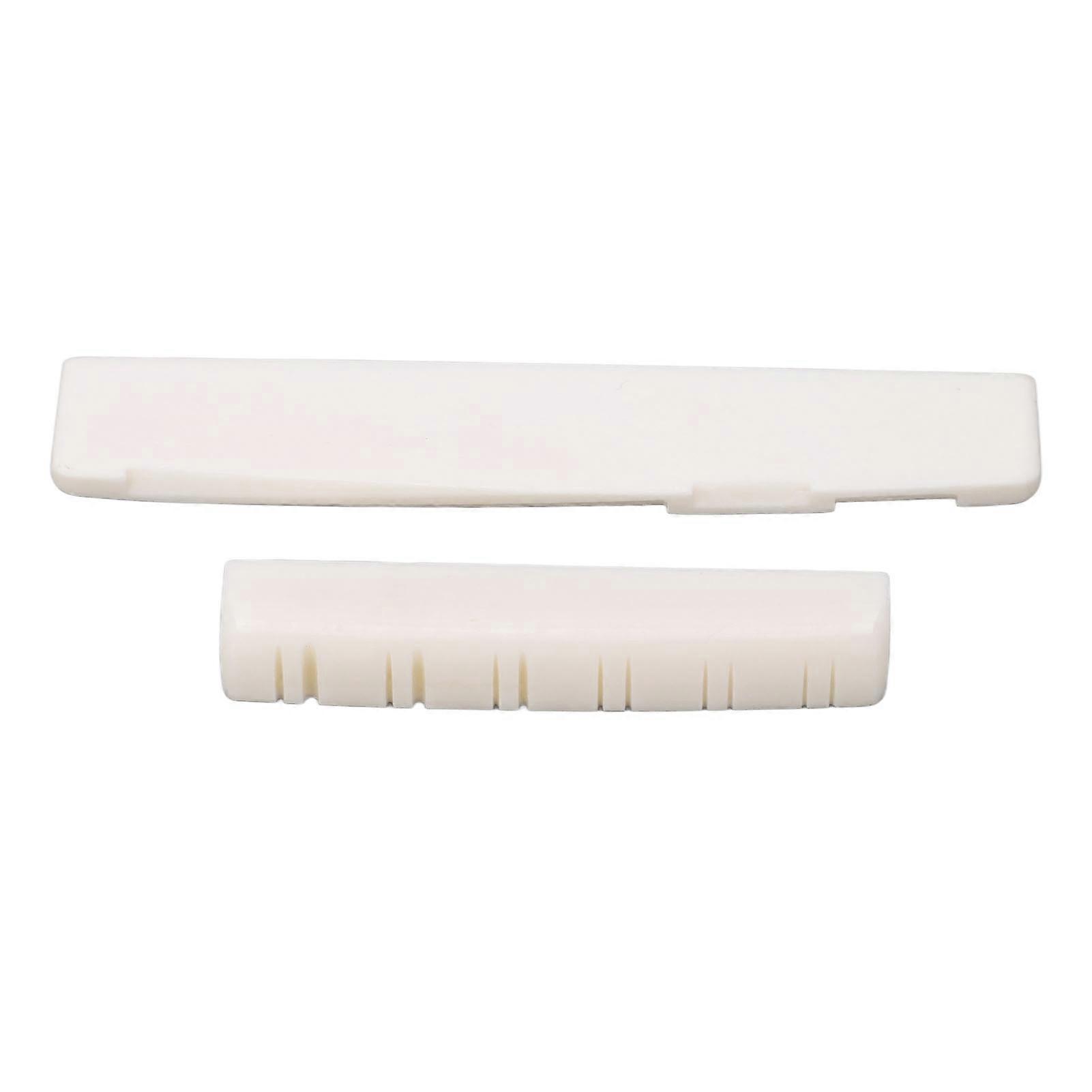 Ox Bone Guitar Nut Set, Replacement Split Bridge for 12 String Acoustic Guitars