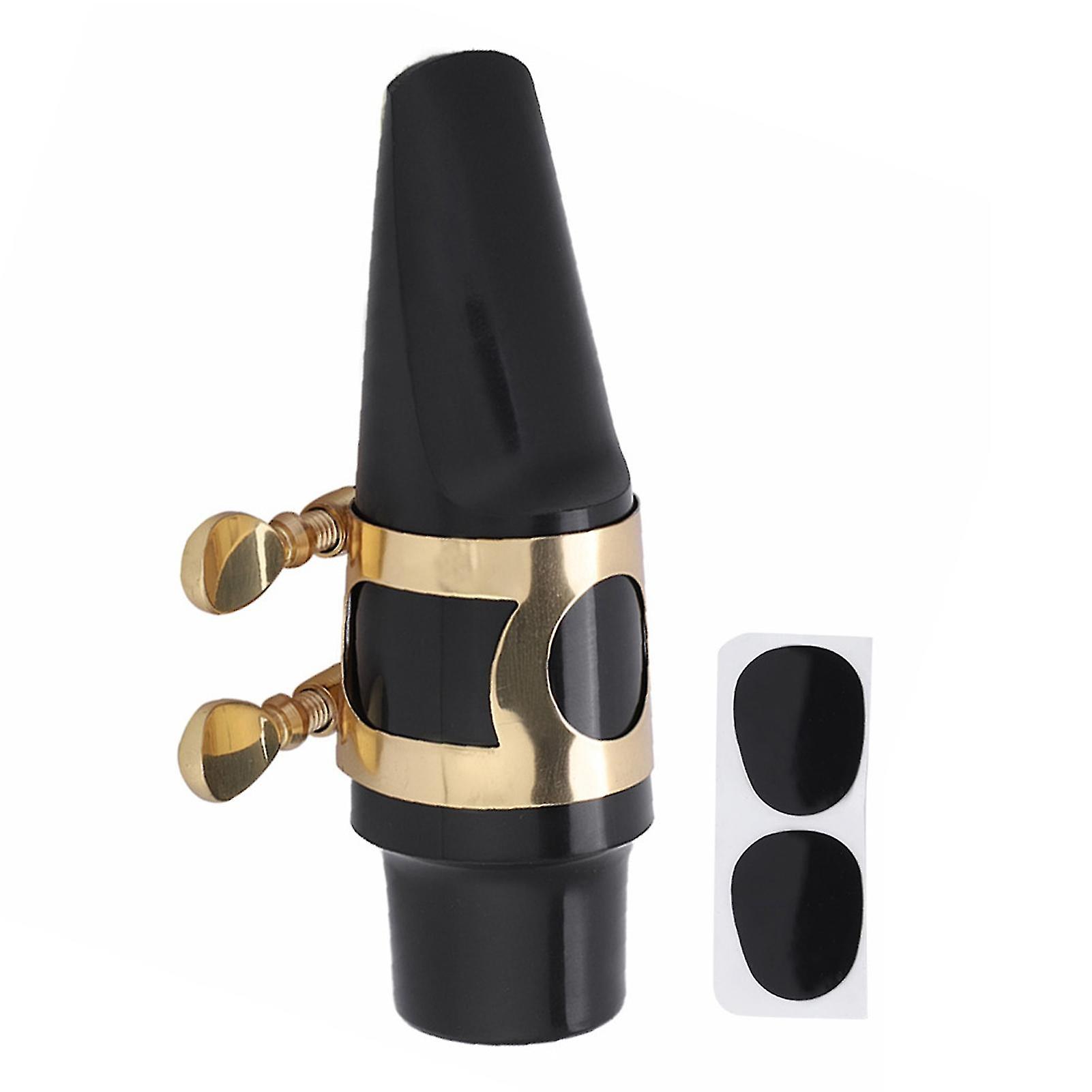 Alto Saxophone ABS Mouthpiece with Metal Buckle Cap and Reed Pads, Durable Musical Instrument Accessory for Clear Sound Performance