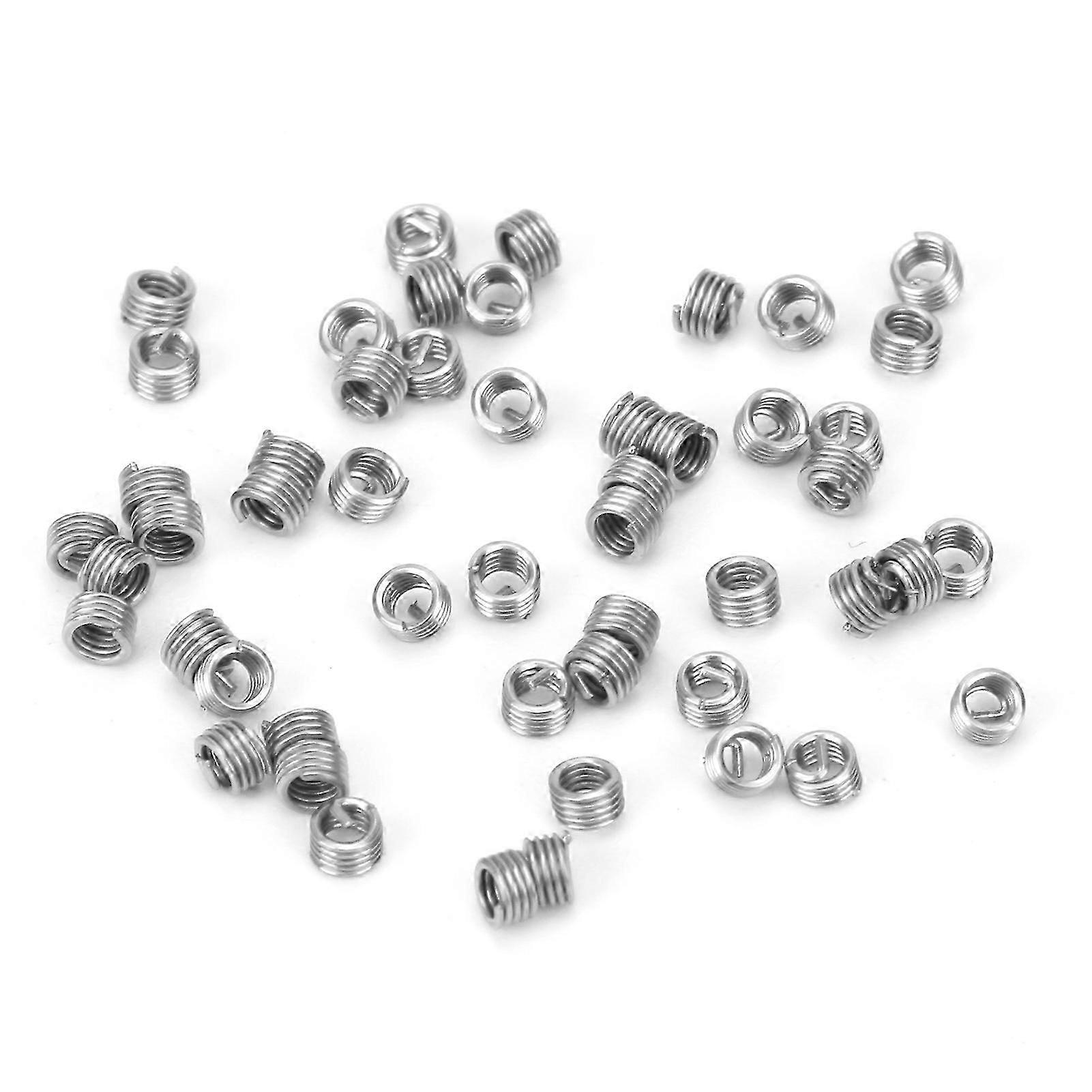 50Pcs Wire Thread Insert Threaded Repair Protection Sleeve Reducer Nut Fastener M1.6 x 0.351.5D