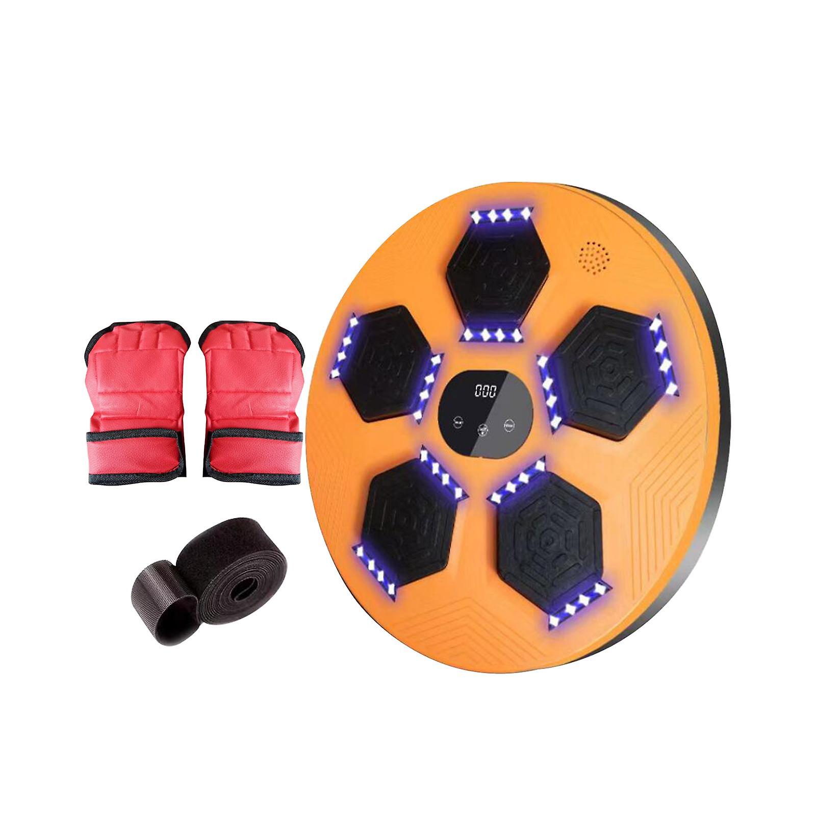 Electronic Boxing Machine Workout Machine for Kids Adjustable Boxing Trainer Orange