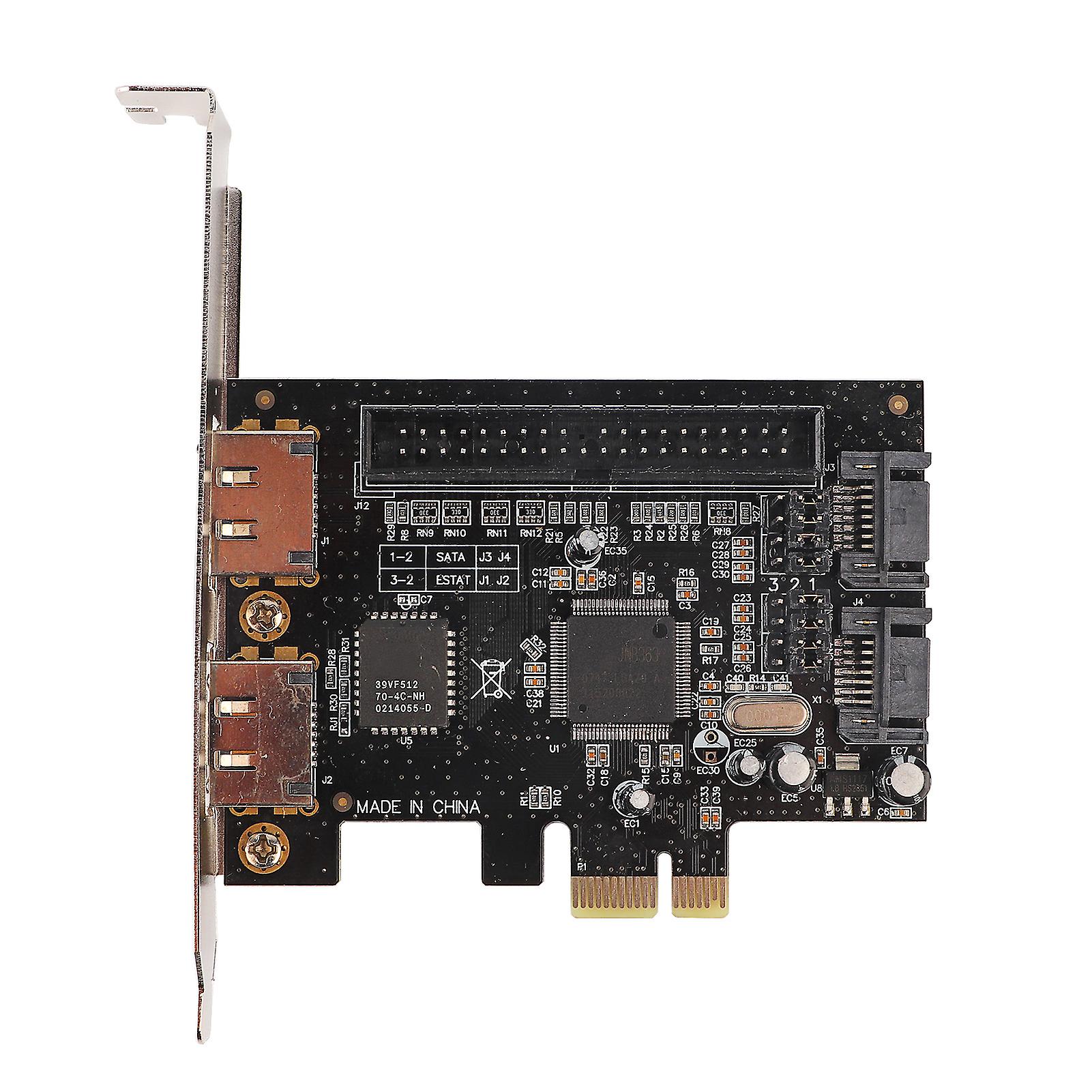 Adapter Card PCIe to SATA ESATA IDE PCB Network Converter Computer Hardware with Driver CD