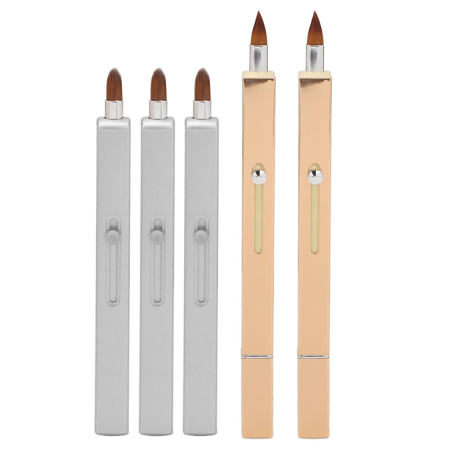 Retractable Lip Brush Double Ended and Single Ended Nylon Bristle Portable Lip Makeup Brush