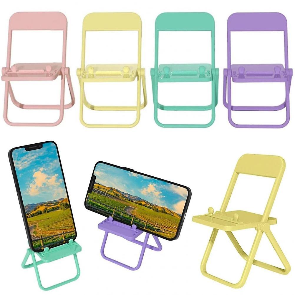 Easy-To-Use Cell Phone Stand, 5Pcs Mini Adjustable Triangular Base For Different Mobile Phone Sizes, Candy Color System, High-Quality Materials With