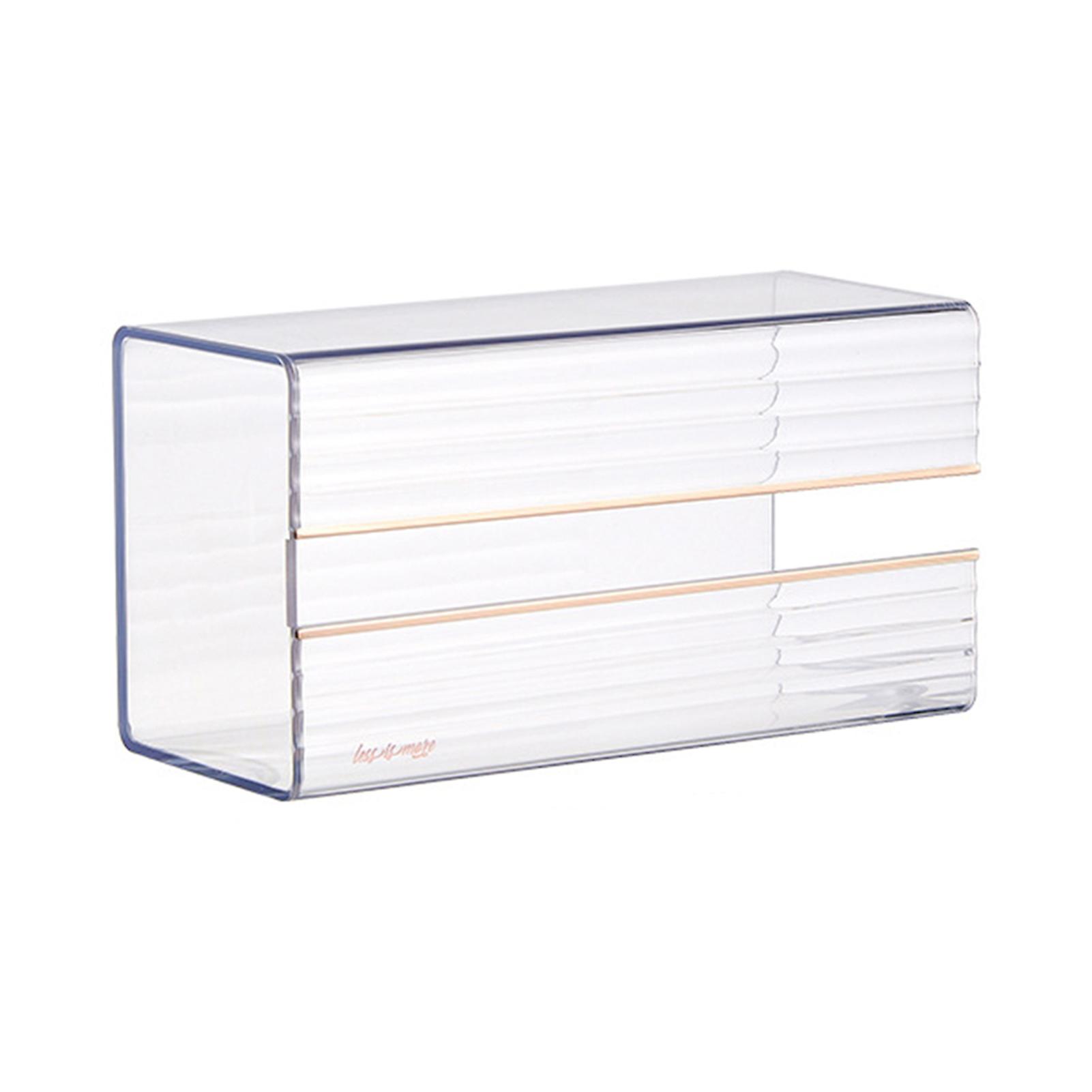 Wall Mounted Tissue Storage Box Transparent Waterproof Tissue Organizer