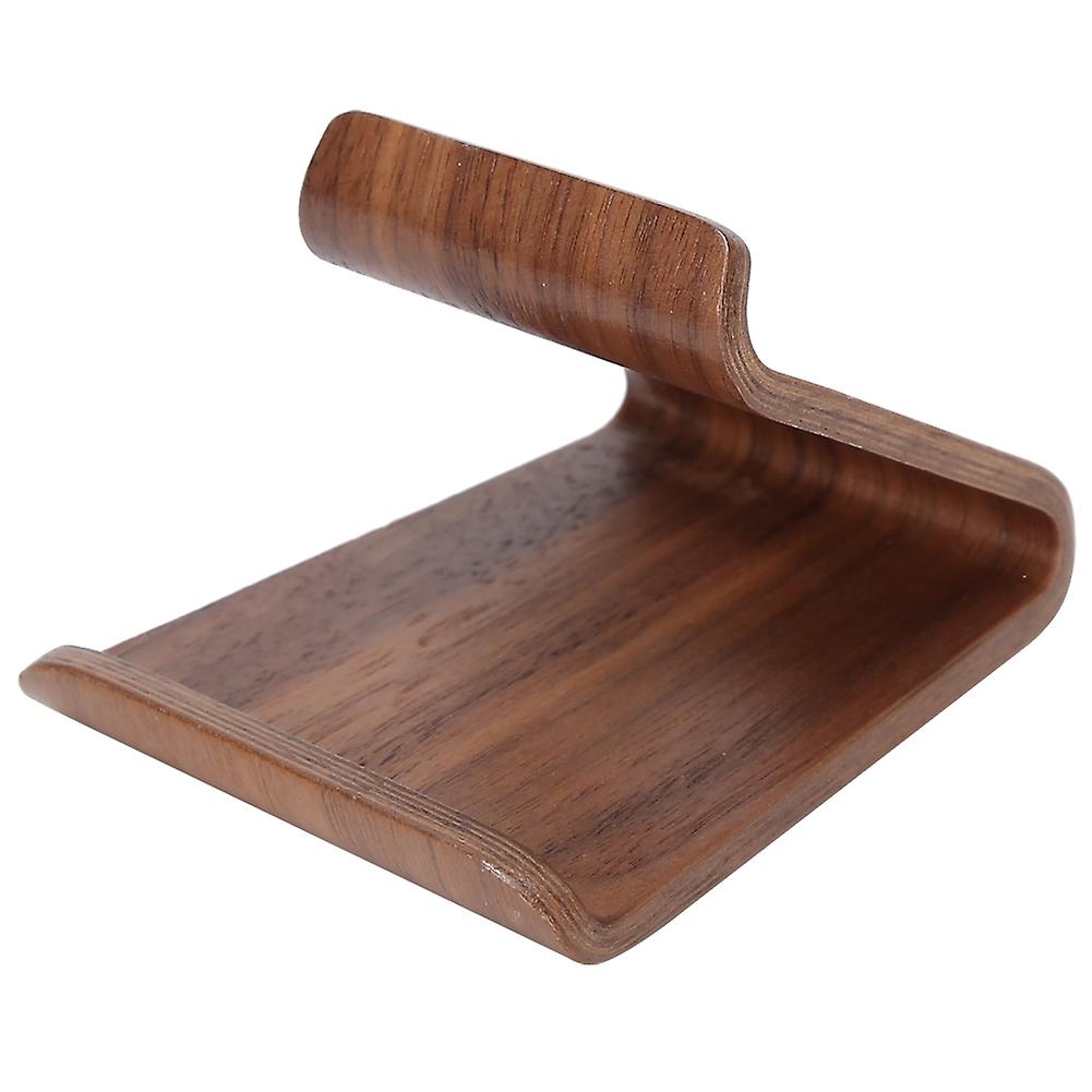 Double-Sided Walnut Desktop Tablet & Phone Stand Holder Nut Brown