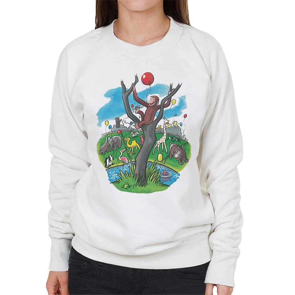 Curious George In A Tree At The Zoo Women's Sweatshirt