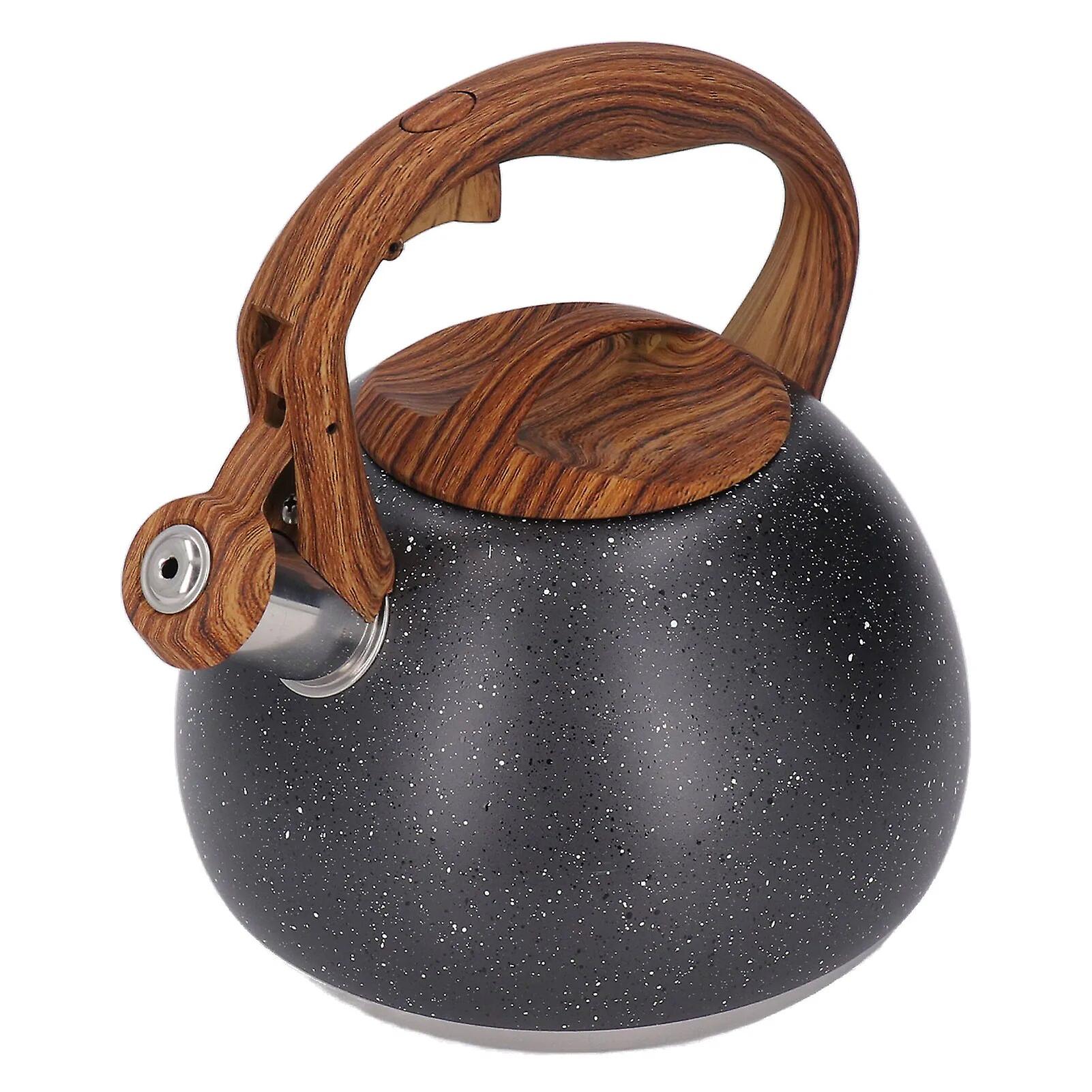 Whistling tea kettle ergonomic handle tea kettles with handle for camping~7362