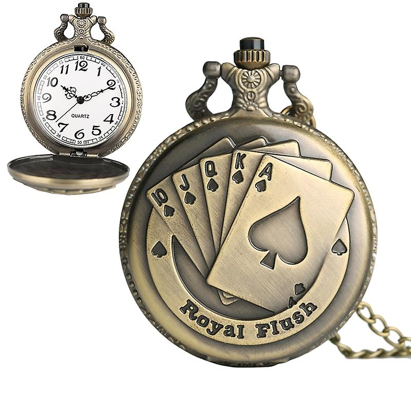 Playing Card Pattern Pocket Watch