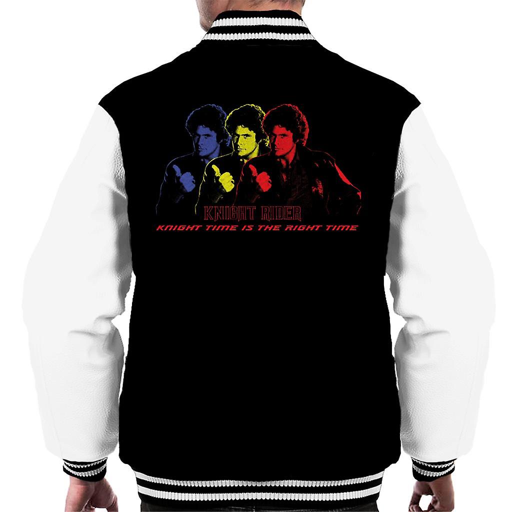 Knight Rider Knight Time Is The Right Time Men's Varsity Jacket