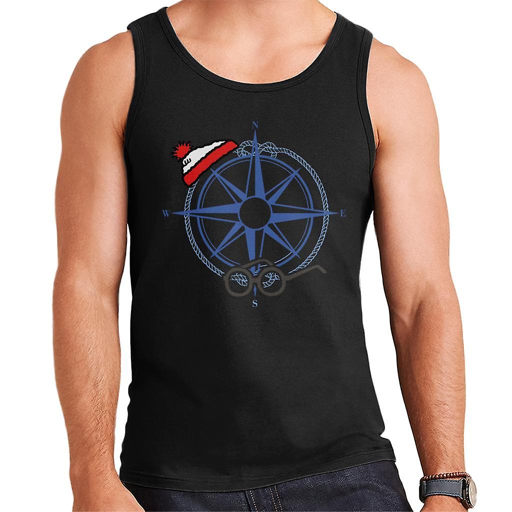 Where's Wally Compass Hat Glasses Men's Vest