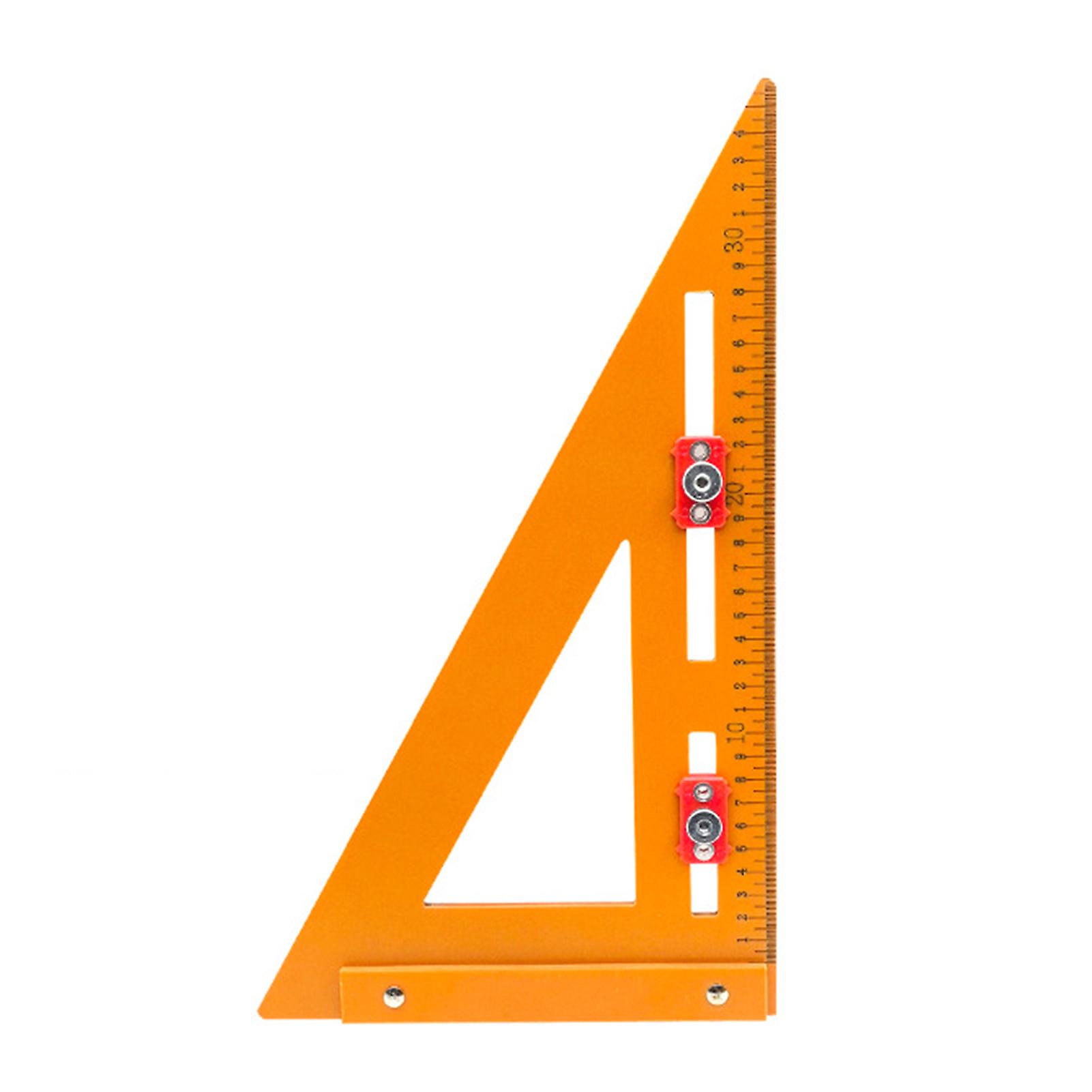 Woodworking Triangles Ruler with Hole Punching Slide Sturdy Professional Measuring Tool for DIY Crafters