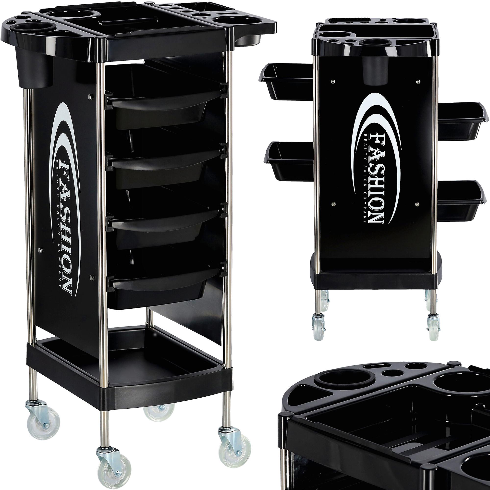 Frisör Hjälpvagn Färgningsbord Hjulad X11-B För Skönhetssalong Skåp Med Lådor