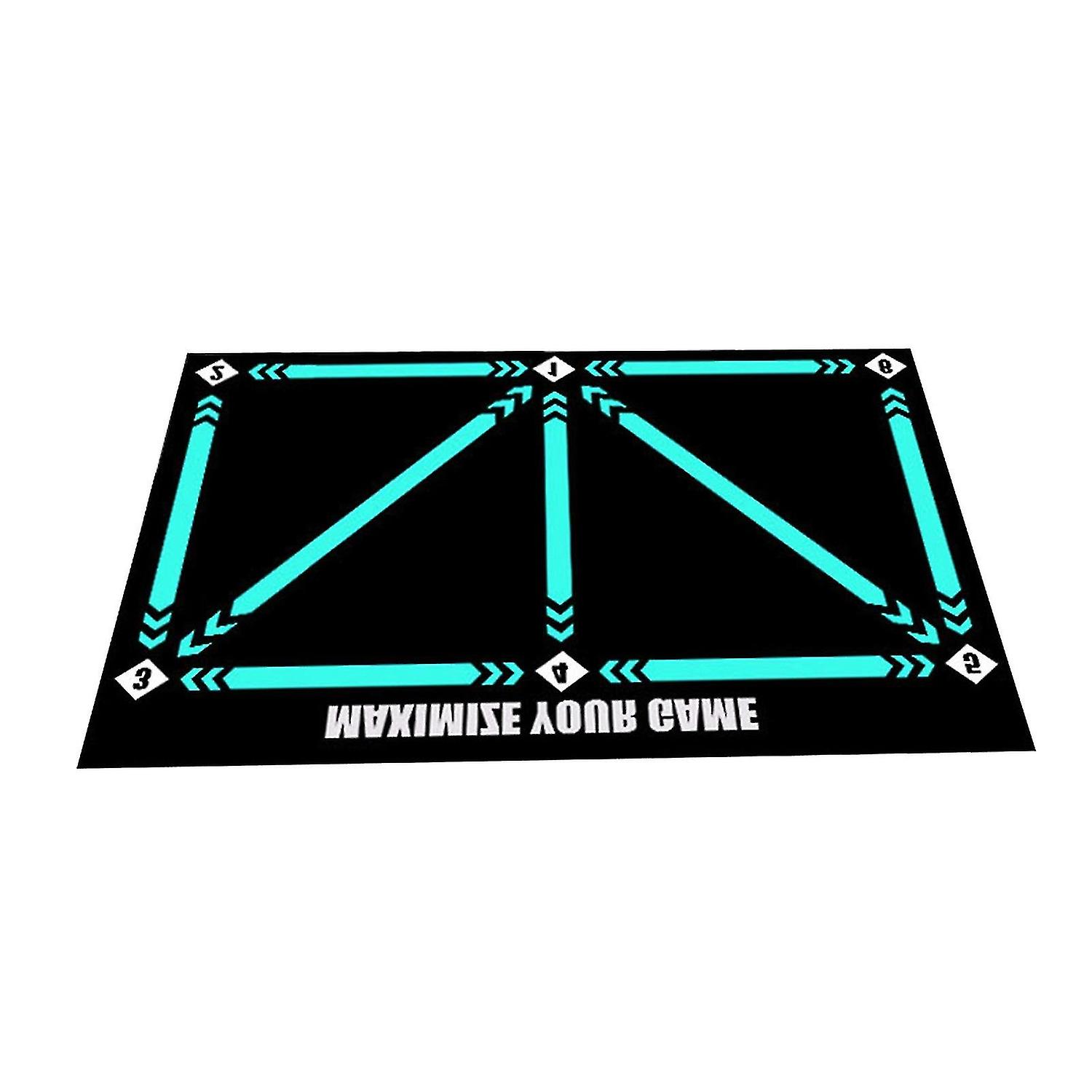 Football Training Mat Dribble Control Foldable Wear Resistant Non-slip Rubber Auxiliary Footstep Mat