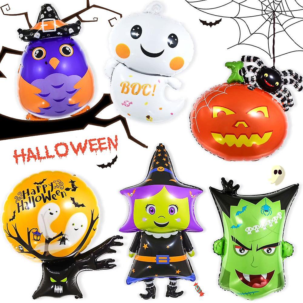 Party Halloween Balloons Decorations Witch Ghost Tree Pumpkin Silver Foil