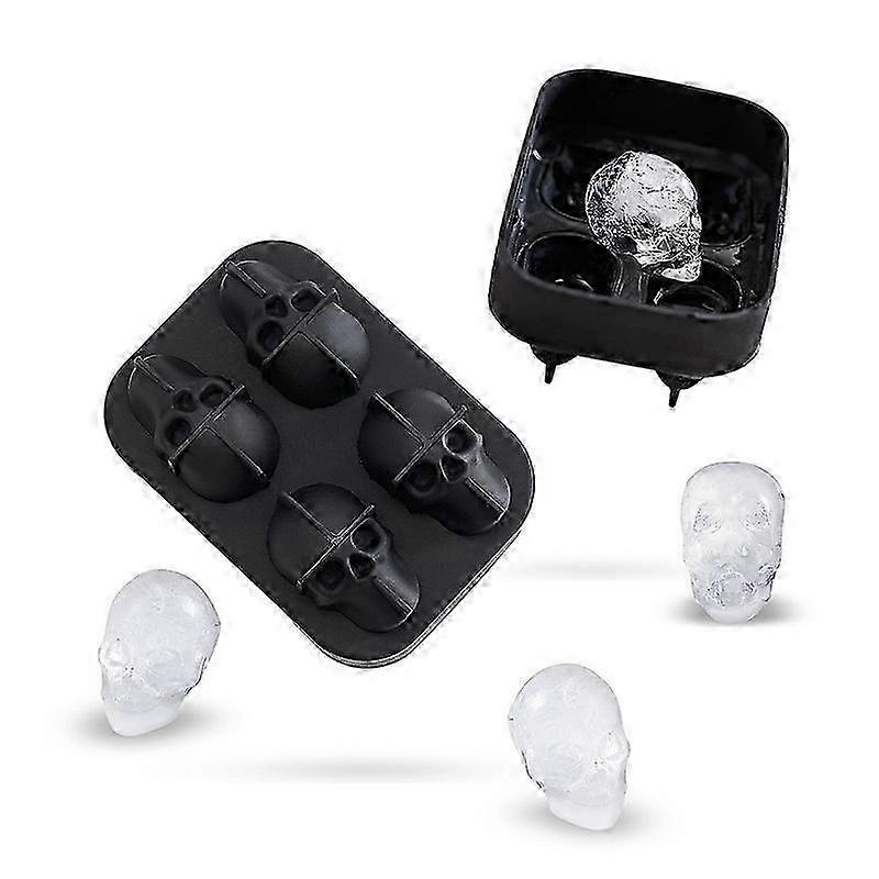 Small Ice Cube Mold Skull for Whiskey, 2 Sets of 8 Small Sphere Ice Cube Molds, Small 1.77 Inch Round Ice Cube Molds, Small Sphere Ice Cube Molds, Eas