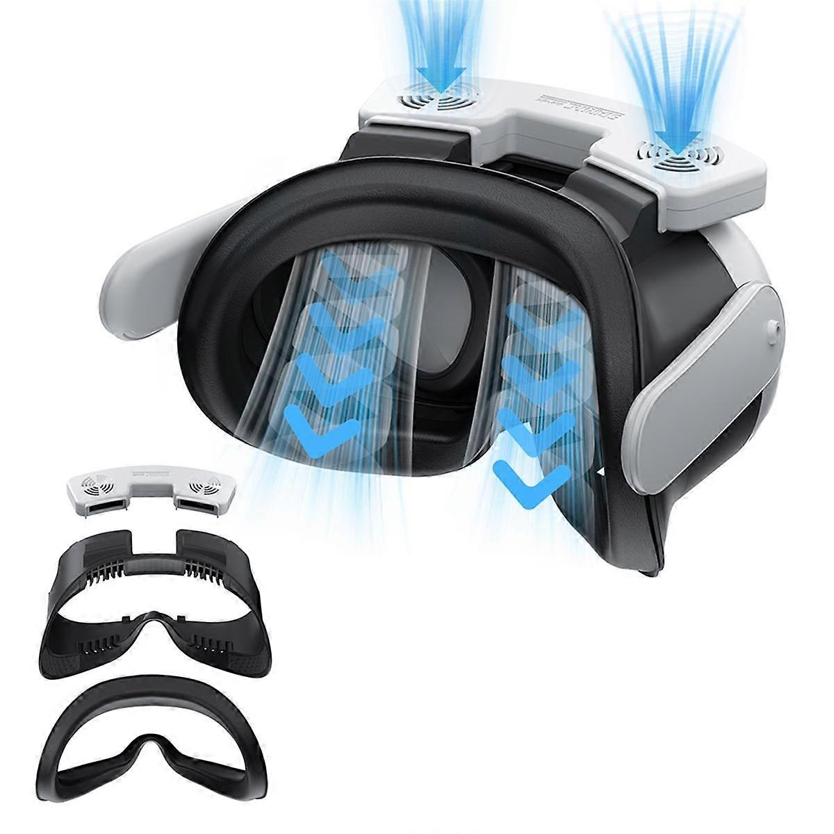 Cooling Mask with Fan for 3 Adjustable Wind Speed and Easy to Install Accessory