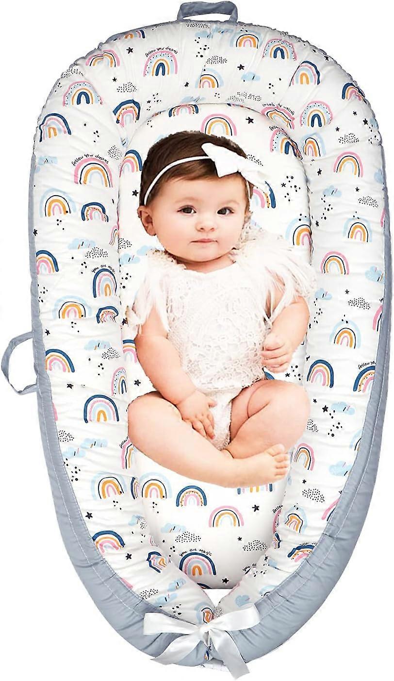 (Blanc)Coton Baby Nest Cocoon Lit pour Nouveau-n Nourrisson et Bb, Couffin de Voyage Portable, Couverture Amovible et Lavable