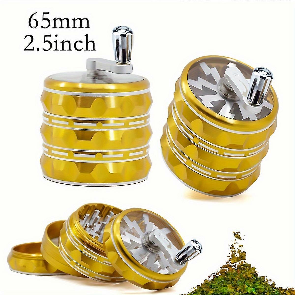 NewShark Portable Manual Grinder with Transparent Lid - Effortless, Durable Aluminum Alloy and Precise Hand Crank Kitchen Tool, Uncharged Operation