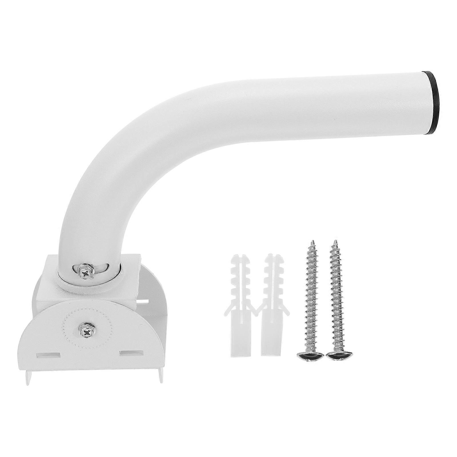 White Aluminum Alloy Adjustable Antenna Mount Pole for Outdoor Use with Smooth Surface and 120 Degrees Rotation