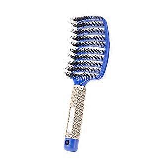 Professionelle gebogene belüftete Styling-Haarbürste Barber Haarstyling-Tool (blau)