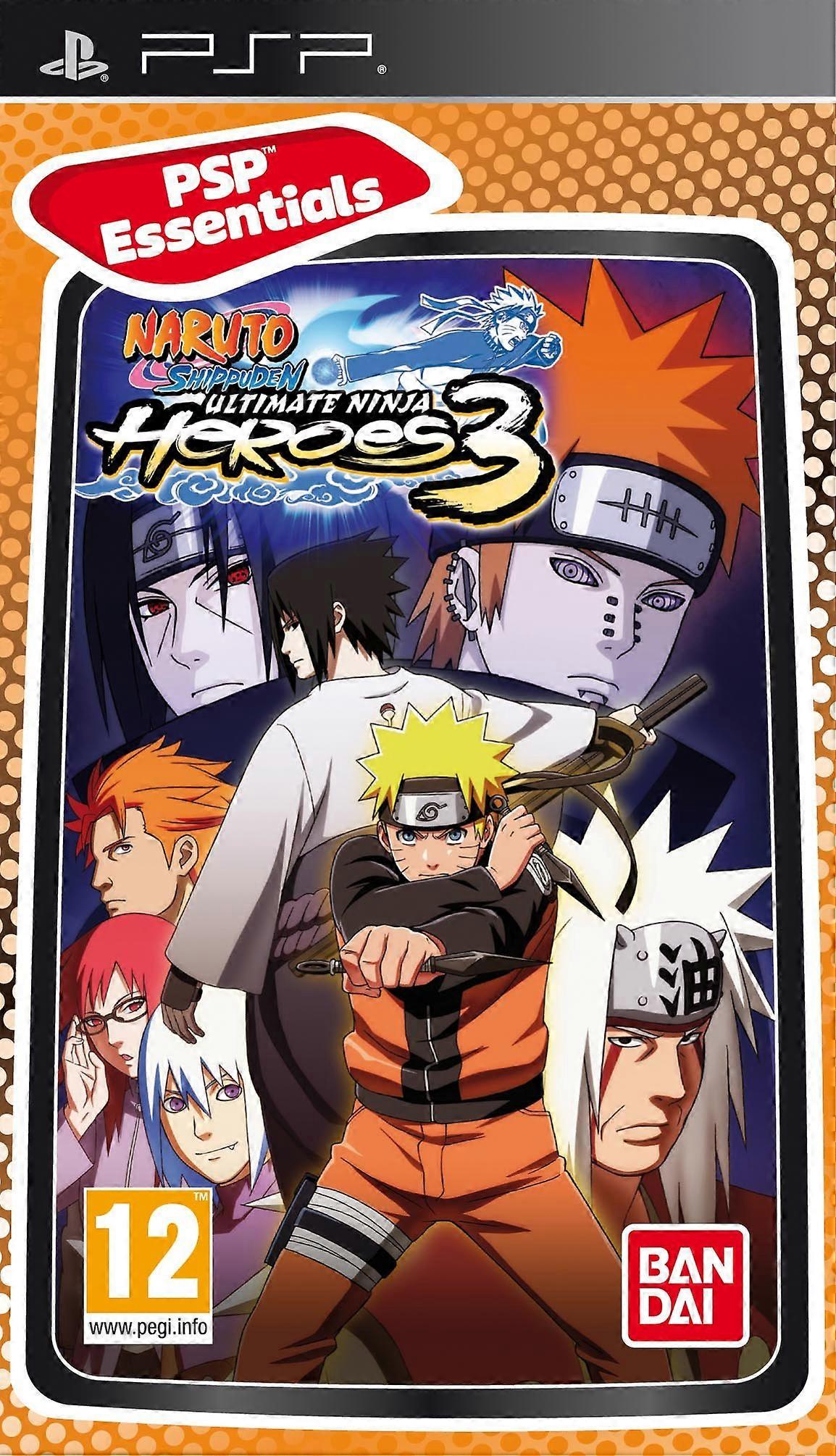 Naruto Shippuden Ultimate Ninja Heroes 3 - Essentials (PSP) - PAL - New & Sealed