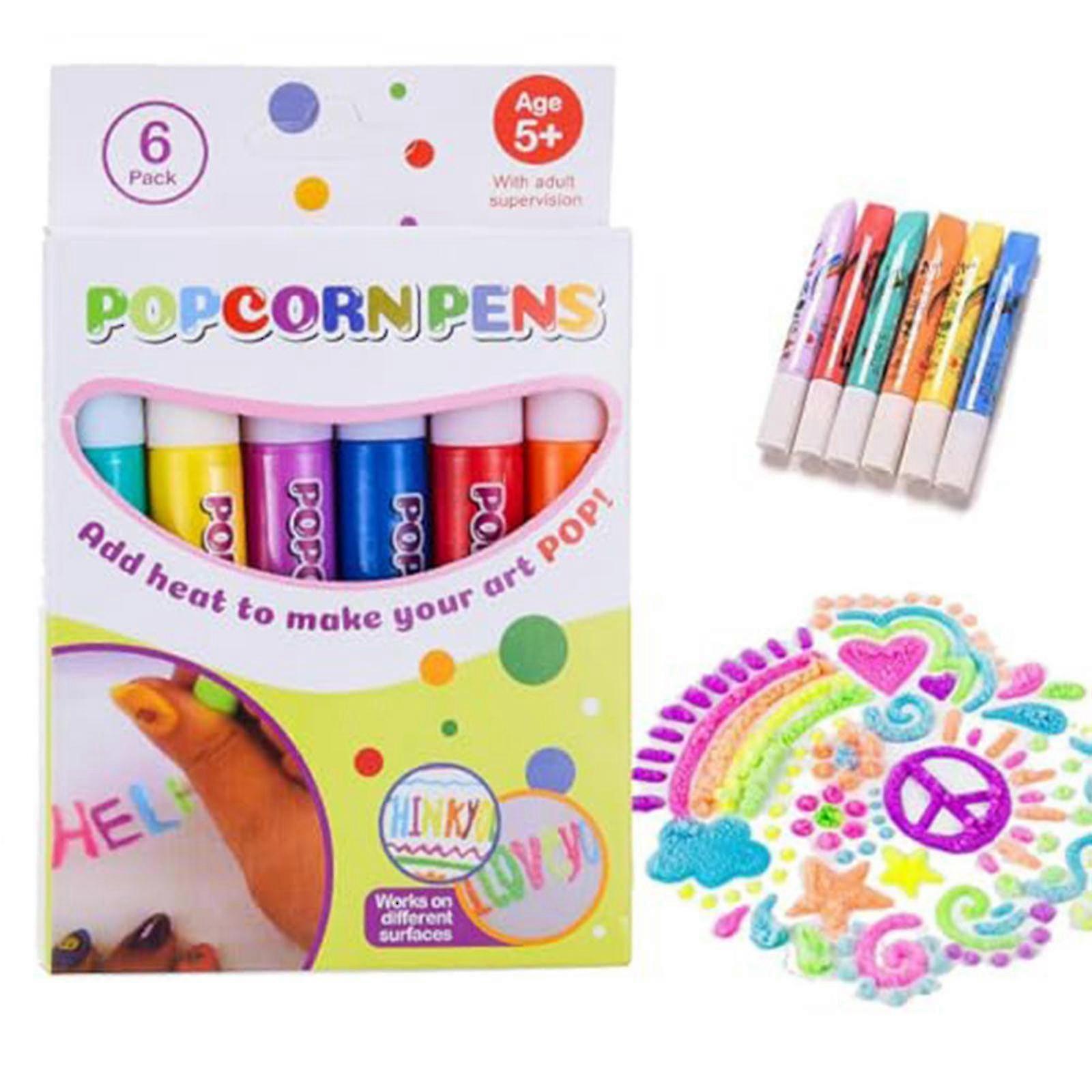 Diy Bubble Popcorn Drawing Pen Puffy Bubble Pen Puffy 3dart Safety Pen, Popcorn Pen, Magics Color Diy