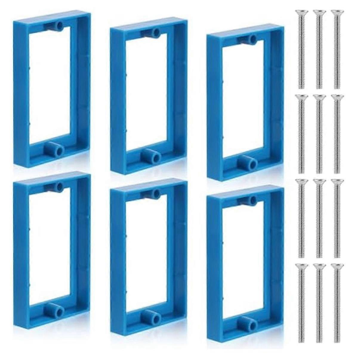 6 rallonges de boîte de sortie de prise unique 1/2 pouce, boîte d’extension de prise électrique avec 12 vis