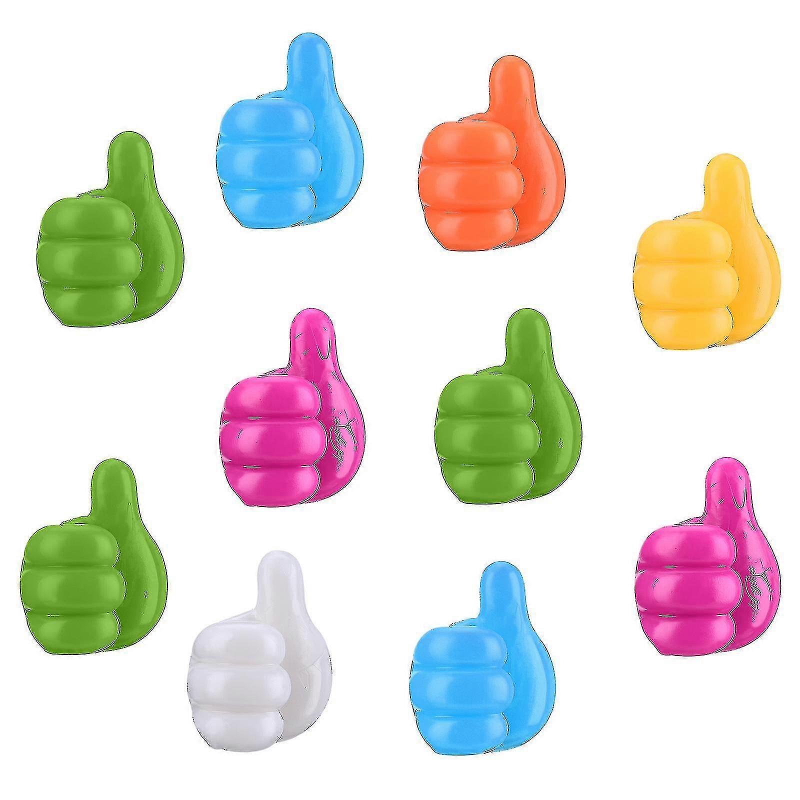 Best 10pcs Hook Thumb Hooks Mini Multifunctional Random Color Multicolor Silicone Cable Holder(random Color)