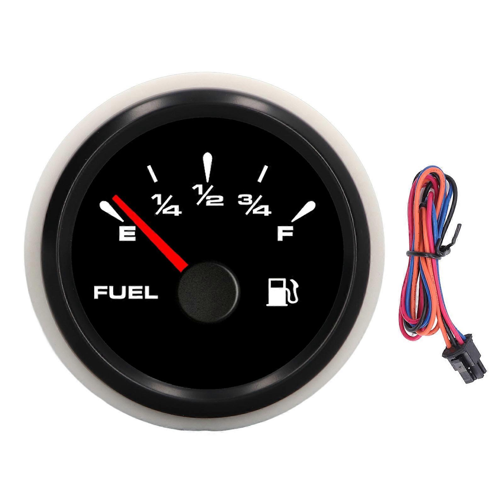 52mm Fuel Level Gauge 7 Colors Backlight 0?190 Ohm IP67 Waterproof Pointer Type Oil Tank Level Meter 9?32V