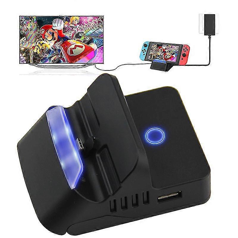 multifunctional charging dock compatible with nintendo switch , compact switch to hdmi adapter