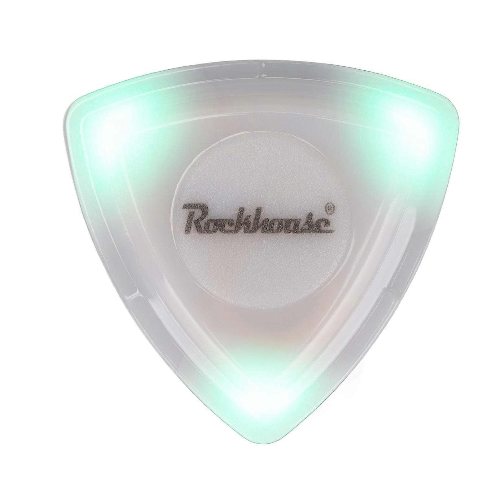 Glowing Guitar Pick with High Sensitivity LED Light Guitar Pick Replacement with Battery Green