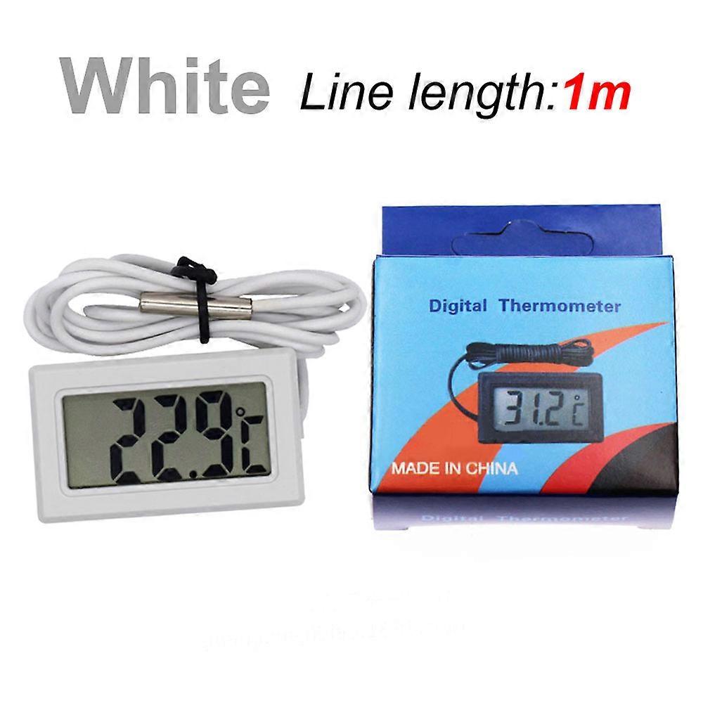 Mini Digital Thermometer With Waterproof Probe LCD Display Hygrometer Humidity Meter Sensor Indoor Fridge Aquarium Instrument