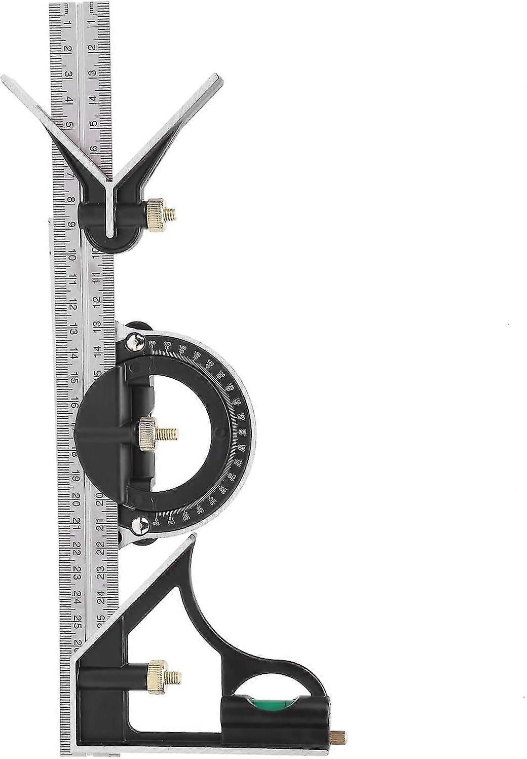 300mm Stainless Steel Angle Ruler Multi-functional Square Protractor Combination For Measurement, Marking, Layout