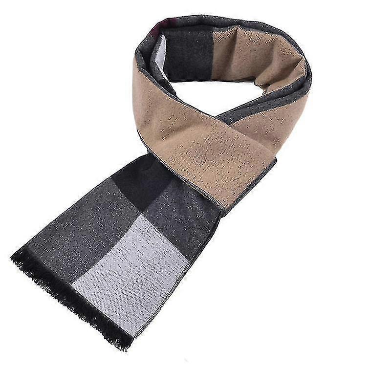 Men's Warm Cashmere Lattice Business Scarf (four Graki)