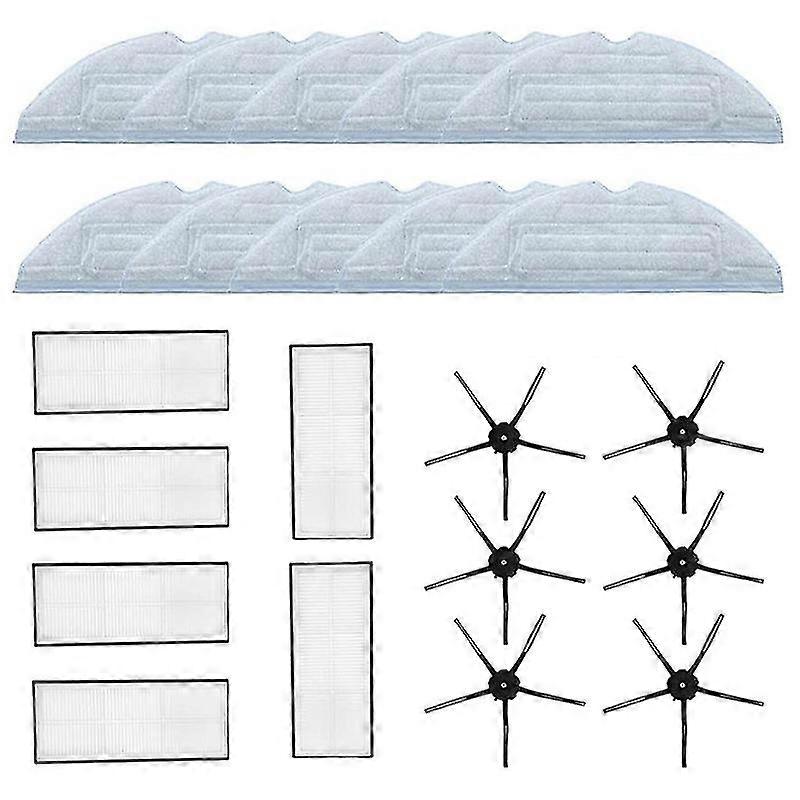 Replacement Accessory Kit for S7 T7 T7 Plus Robot Vacuum Cleaner with Filter & Side Brush & Wipe Cloth