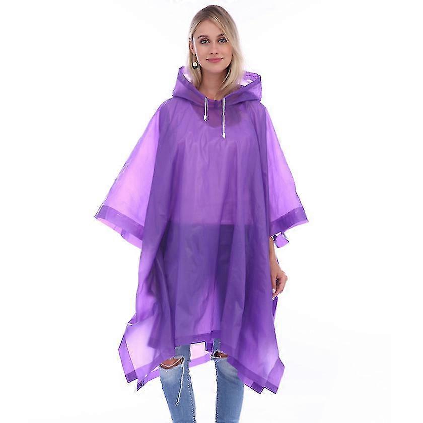Women's Men's Poncho (2-pack) With Adult Drawstring Hood