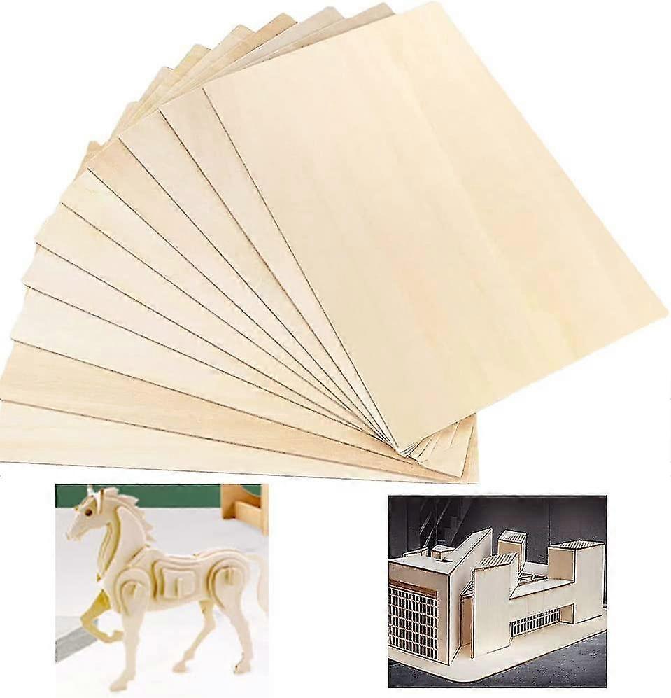 11 件 200x100x1.5mm 轻木板未完成椴木板轻木胶合板飞机船舶木工艺模型，工艺品（h24-11）