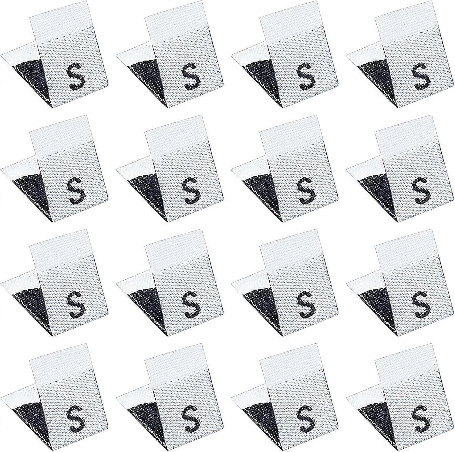 600 Pcs S Cotton Size Labels White Embroidered Labels Tags Small Size Labels Sewing Clothing Size Labels Woven Crafting Label Tags Garment Shirts Dres