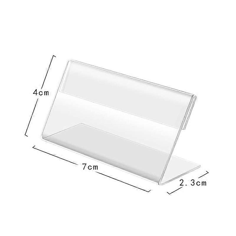 40Pcs Acrylic Sign Display Holder, 7x4cm Mini Clear Acrylic Price Name Card Tag Display Stands Small Price Label Holder for Shopping Malls Supermarket